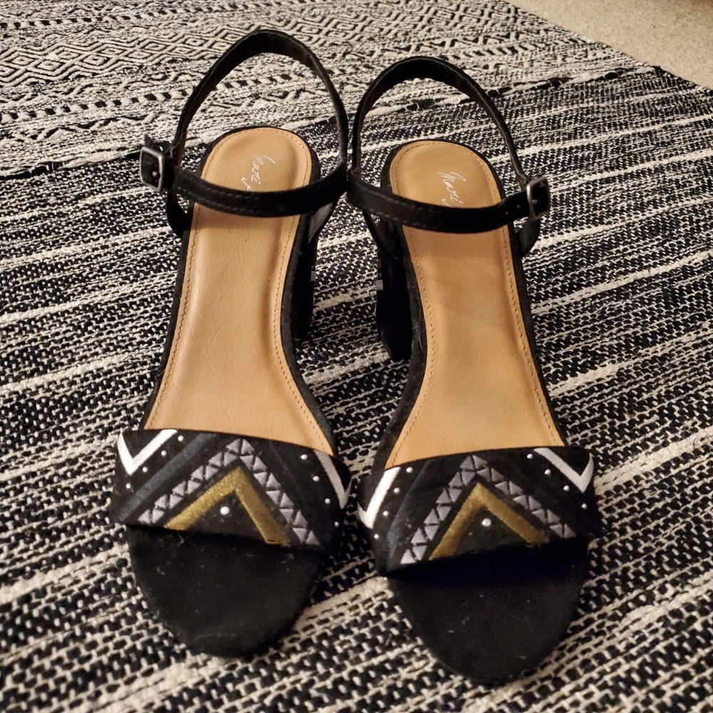 Embroidered heels